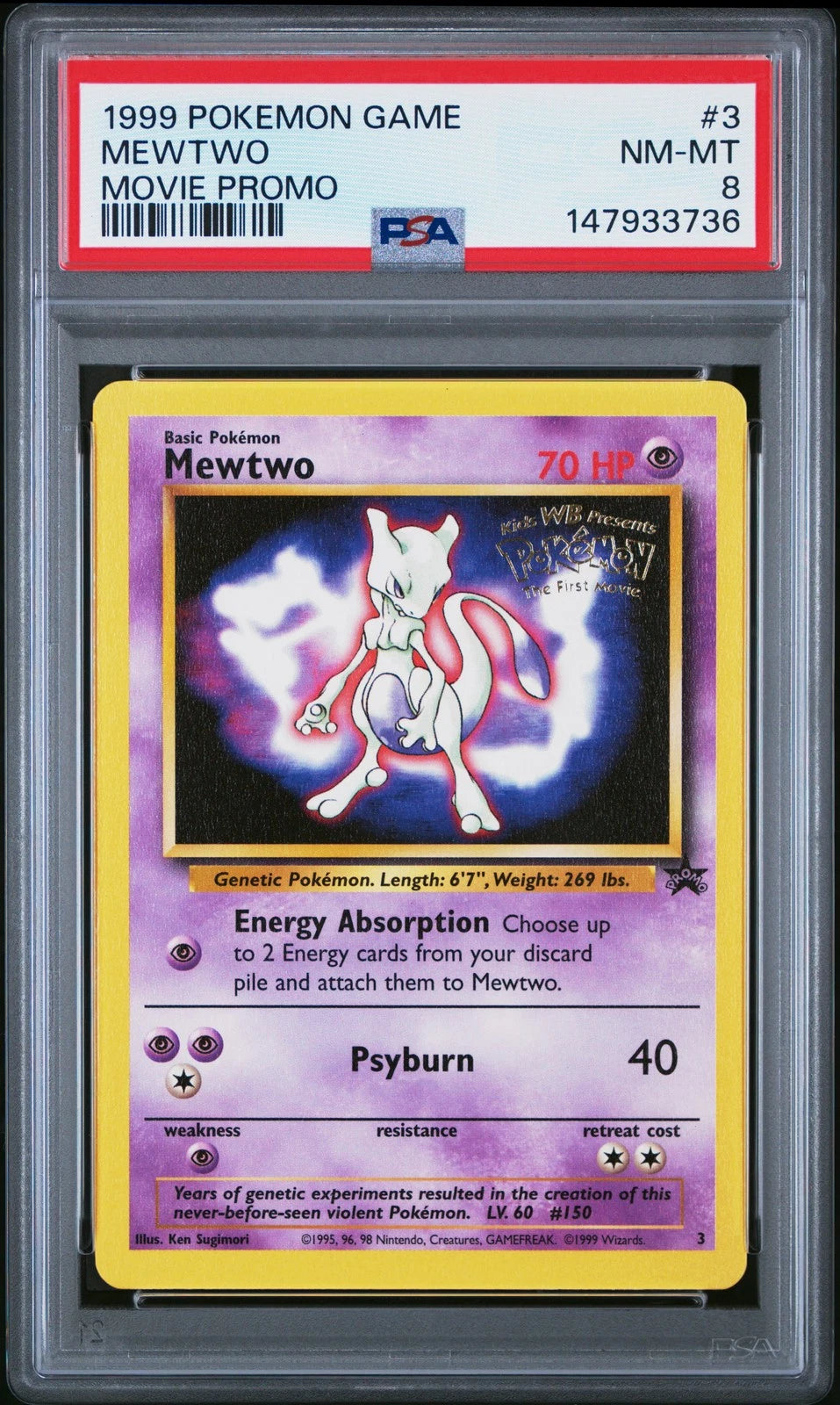 Mewtwo (Movie Promo) - WoTC Promo - PSA 8 NM-MT