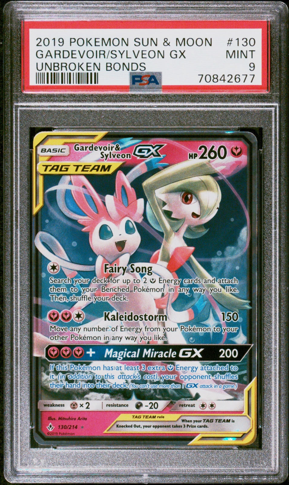 Gardevoir & Sylveon GX - Unbroken Bonds - PSA 9 MINT